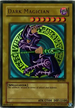 Yugioh Dark Magician SDY-006 Ultra Rare Unlimited DMG - Image 1