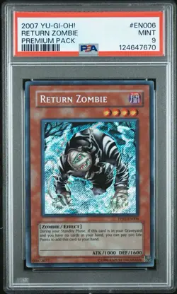 2007 Yu-Gi-Oh! Return Zombie Premium Pack 1 PP01 Secret Rare PSA 9 - Image 1