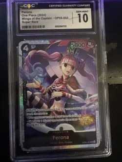 ONE PIECE WINGS OF THE CAPTAIN PERONA OP06-093 CGC 10 - English - Image 1