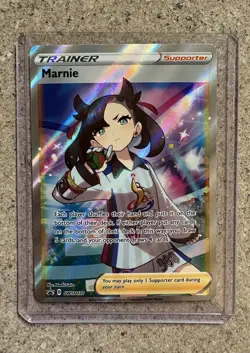 Pokemon TCG Marnie SWSH121 Full Art Black Star Promo Card - Image 1