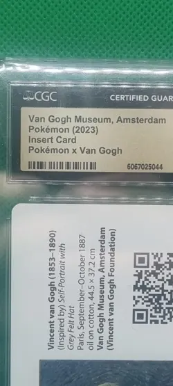 CGC Pristine Mint 10 2023 Van Gogh Museum Amsterdam Pokemon X Insert Card Graded - Image 3