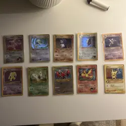 Pokemon 10 Holo Cards Japan and english vintage fossil bundle Near mint - Mint - Image 1