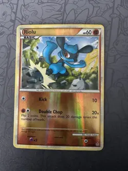 Pokemon Riolu Unleashed Reverse Holo Card 60/95 - Image 1