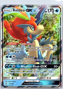 Keldeo GX 47/236 SM - Unified Minds - Pokemon Card - NM - Image 1