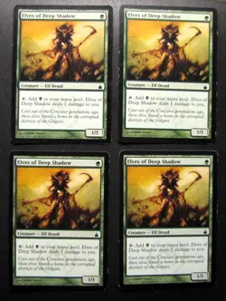 Magic the Gathering 4x Elves of Deep Shadow Ravnica City of Guilds - LP MTG card - Image 1