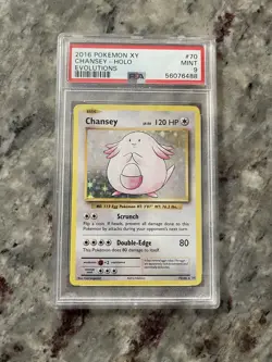 Chansey Holo 2016 Pokemon XY Evolutions #70 PSA 9 - Image 1