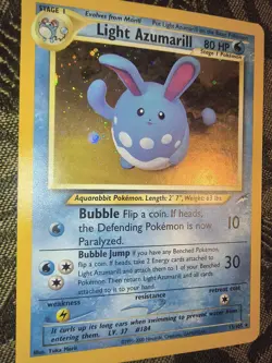 Pokemon Light Azumarill Neo Destiny 13/105 Holo Rare 80 HP Unlimited - Image 2