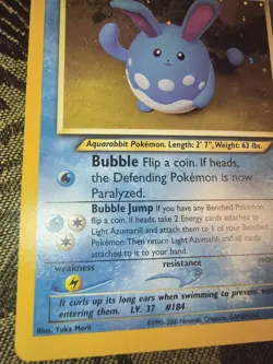 Pokemon Light Azumarill Neo Destiny 13/105 Holo Rare 80 HP Unlimited - Image 3