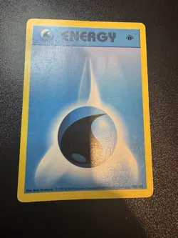 Pokemon TCG Base Set 1st edition Shadowless Water Energy #102 MP - Image 1