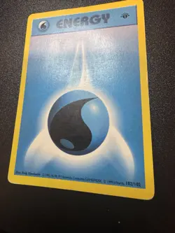 Pokemon TCG Base Set 1st edition Shadowless Water Energy #102 MP - Image 2