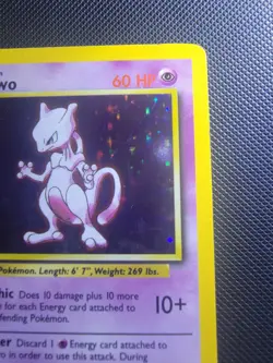 Pokemon TCG Mewtwo Base Set 10/102 Holo 1999-2000 Wizards Vintage WOTC - Image 2