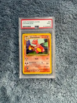 1999 Pokemon Base Set Unlimited Charmeleon 24/102 PSA 9 Mint - Image 1