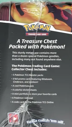 POKEMON TRADING CARD GAME COLLECTOR CHEST with HANDLE & 5 BOOSTER PACKS - Image 3