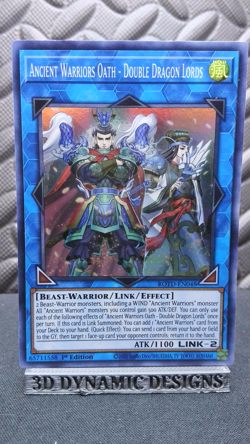| Yugioh Ancient Warriors Oath - Double Dragon Lords ROTD-EN048 1st Super NM | - Image 1