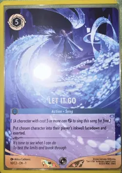 (Can’t Ship USA) Disney Lorcana Challenge Let It Go DLC NON FOIL Promo - Image 1