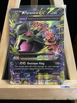Pokemon M Tyranitar EX Card 43/98 XY-Ancient Origins Ultra Holo Rare - Image 1
