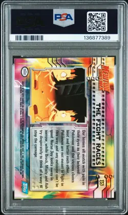 1999 TOPPS POKEMON THE MOVIE EDITION THE FIGHT RAGES #35 MOVIE EDITION PSA 7 - Image 2