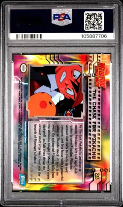 1999 TOPPS POKEMON THE MOVIE EDT THE CHASE FOR PIKACHU #28 MOVIE EDITION PSA 10 - Image 2