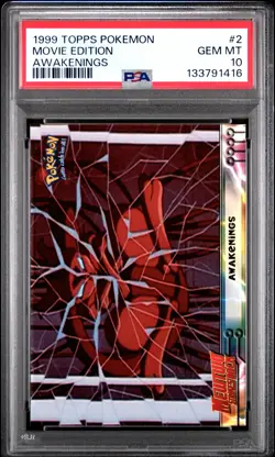 1999 TOPPS POKEMON THE MOVIE EDT AWAKENINGS #2 MOVIE EDITION PSA 10 - Image 1