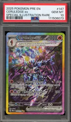 Pokemon Ceruledge ex Prismatic Evolutions Special Illustration Rare #147 PSA 10 - Image 1