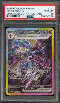 Pokemon Ceruledge ex Prismatic Evolutions Special Illustration Rare #147 PSA 10 - Image 1