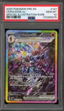 Pokemon Ceruledge ex Prismatic Evolutions Special Illustration Rare #147 PSA 10 - Image 1