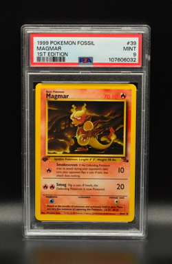 Magmar 1st Edition 1999 Pokemon Fossil #39 WOTC PSA 9 Newly Graded - Image 1