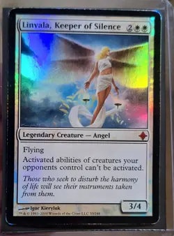 1x Linvala, Keeper of Silence - Foil Heavy Play MTG Magic the Gathering - Image 1