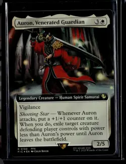 Auron, Venerated Guardian (Extended Art) - 130 - Foil - FIC - NM - MTG - Image 1