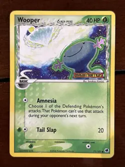 Pokemon Dragon Frontiers Wooper Stamped 71/101 Reverse Holo LP - Image 1