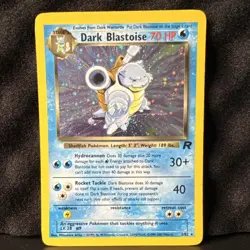 Pokemon Dark Blastoise Team Rocket Holo Rare 3/82 70 HP 2000 - Image 1