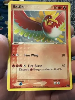 Pokemon Ho-Oh Rare Holo 1/17 Pop Series 5 2007 Lightly Played To Near Mint - Image 5