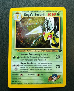 Koga's Beedrill 9/132 Holo Rare - Gym Challenge WOTC Pokemon Card 2000 - Image 1