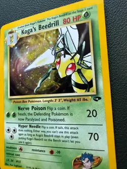 Koga's Beedrill 9/132 Holo Rare - Gym Challenge WOTC Pokemon Card 2000 - Image 2