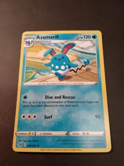 Pokemon Fusion Strike Azumarill Rare Card 059/264 NM - Image 1