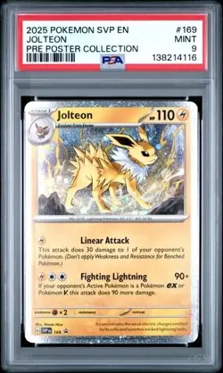 JOLTEON #169 PSA 9 Cosmos Holo Promo Pokemon Prismatic Evolutions Promo MINT - Image 1