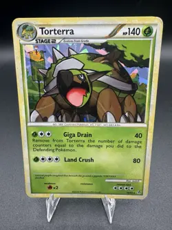 Pokemon TCG Torterra 10/95 Cracked Ice Holo Rare HGSS Unleashed MP - Image 1