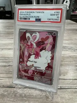 2024 POKEMON TWM EN-TWILIGHT MASQUERADE ILLUSTRATION RARE #180 ENAMORUS PSA 10 - Image 2