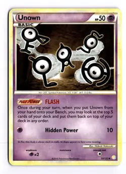 Unown 55/123 HeartGold SoulSilver Uncommon Pokemon Light Play+ - Image 1