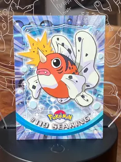 Seaking #119 Pokemon Topps 1999/2000 TV Animation Blue Logo Series 1 - Image 1