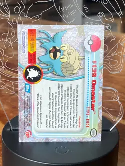 Omastar #139 Pokemon Topps 1999/2000 TV Animation Blue Logo Series 1 - Image 2