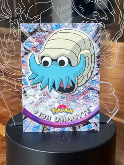 Omanyte #138 Pokemon Topps 1999/2000 TV Animation Blue Logo Series 1 - Image 1