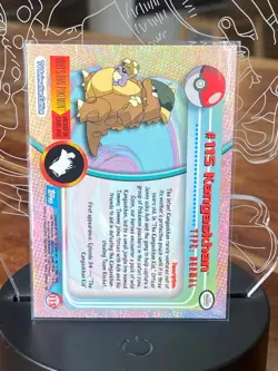 Kangaskhan #115 Pokemon Topps 1999/2000 TV Animation Blue Logo Series 1 - Image 2
