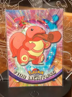 Lickitung #108 Pokemon Topps 1999/2000 TV Animation Blue Logo Series 1 - Image 1