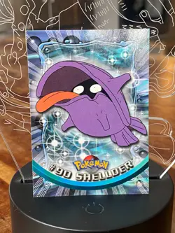 Shellder #90 Pokemon Topps 1999/2000 TV Animation Blue Logo Series 1 - Image 1