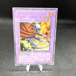 Yugioh! LP Charubin the Fire Knight - LOB-015 - Rare - 1st Edition Lightly Playe - Image 1