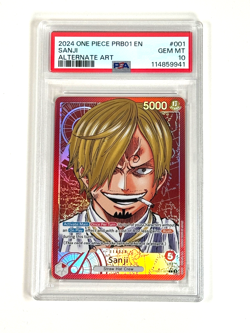 One Piece - Sanji - PRB01-001 Alternate Art set PSA 10 - Image 1