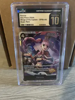 ONE PIECE WINGS OF THE CAPTAIN PERONA OP06-093 CGC PRISTINE 10 - English - Image 1
