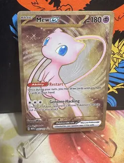 Pokemon Mew EX TCG 205/165 Metal Gold Scarlet & Violet 151 UPC Promo Card - Image 1