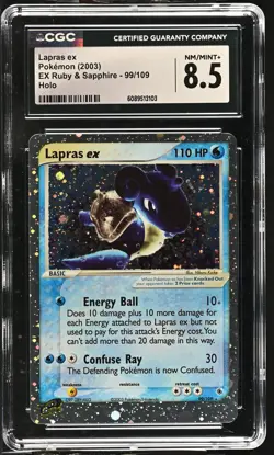 CGC 8.5 Lapras ex 2003 EX Ruby & Sapphire 99/109 Holo Pokemon Card - Image 1